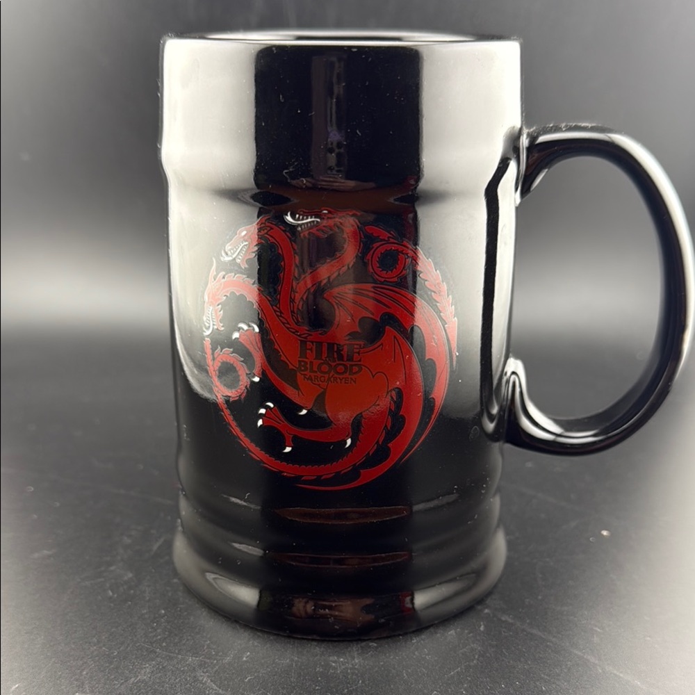 VTG Game of Thrones Targaryen Fire & Blood Ceramic Mug; 7 inch